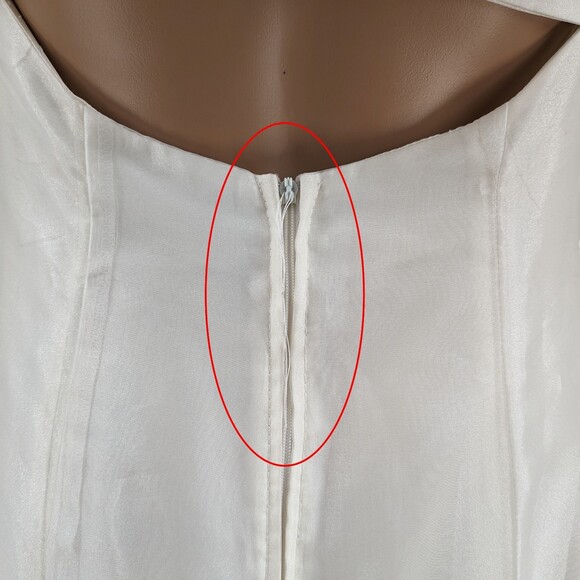 Vintage 1990s Y2K Aspeed Wedding Gown White Dress Beaded Formal Prom Size 9-10 - Picture 7 of 9